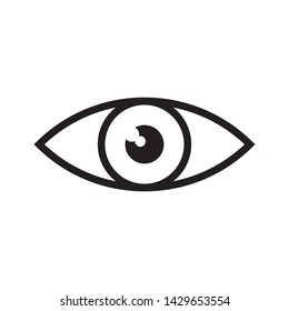Eye icon. Symbol of vision. Human look.