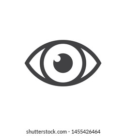 Eye icon, symbol of vision and human look. Eyeball illustration.