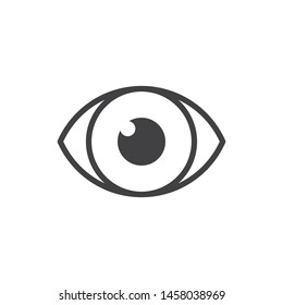 Eye icon, symbol of vision and human look. Eyeball illustration.