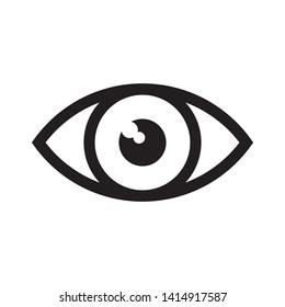 Eye icon. Symbol of vision. Linear vector pictogram.