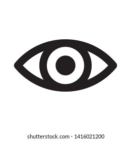 Eye icon. Symbol of vision. Linear vector pictogram.