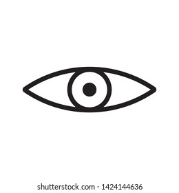 Eye icon. Symbol of vision. Linear vector pictogram.