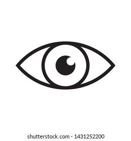 Eye icon. Symbol of vision. Linear vector pictogram.