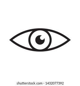 Eye icon. Symbol of vision. Linear vector pictogram.