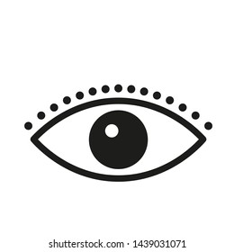 
Eye icon. Symbol of vision. Linear vector pictogram.