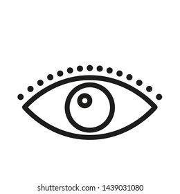 
Eye icon. Symbol of vision. Linear vector pictogram.
