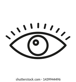 
Eye icon. Symbol of vision. Linear vector pictogram.