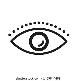 
Eye icon. Symbol of vision. Linear vector pictogram.