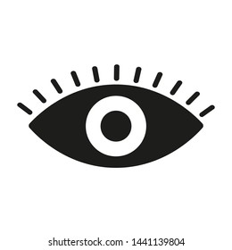 
Eye icon. Symbol of vision. Linear vector pictogram.