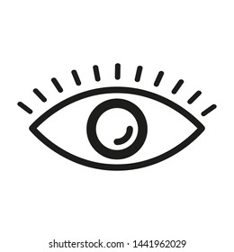 
Eye icon. Symbol of vision. Linear vector pictogram.