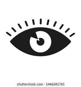Eye icon. Symbol of vision. Linear vector pictogram.