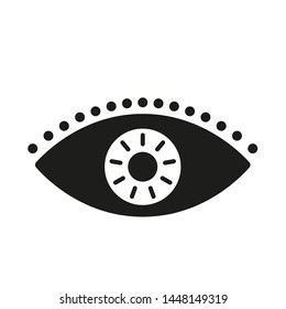 Eye icon. Symbol of vision. Linear vector pictogram.