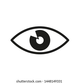 Eye icon. Symbol of vision. Linear vector pictogram.