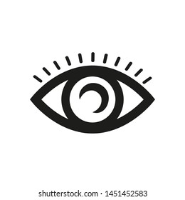 Eye icon. Symbol of vision. Linear vector pictogram.