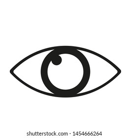 Eye icon. Symbol of vision. Linear vector pictogram.