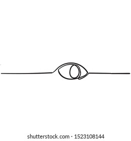 Eye icon. Symbol of vision. Linear vector doodle