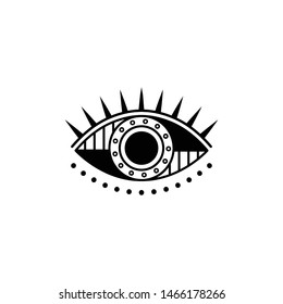 Eye Icon ,Tattoo style design, Simple and minimal - Vector