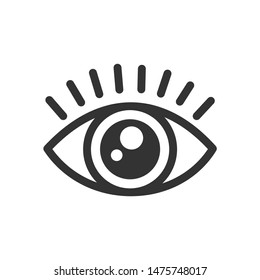 Eye icon template color editable.Eye symbol vector sign isolated on white background.