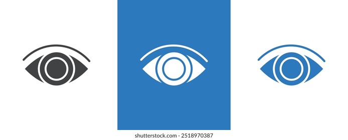 Ilustración de línea delgada de icono de ojo