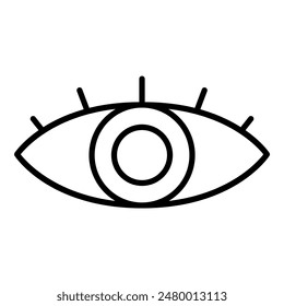 Eye icon in thin line style Vector illustration graphic design