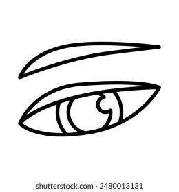 Eye icon in thin line style Vector illustration graphic design