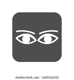 Eye icon thin line for web and mobile, modern minimalistic flat design. Vector dark grey icon on light grey background.
