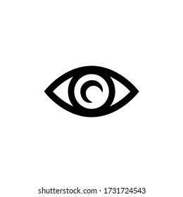 Eye icon thin line for web and mobile