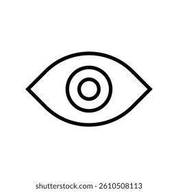 Eye icon thin line for web and mobile,