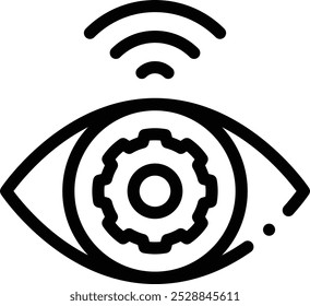 eye icon. Thin Linear Style Design Isolated On White Background