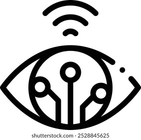 eye icon. Thin Linear Style Design Isolated On White Background