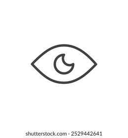 eye icon Thin outline art symbol