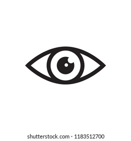eye icon in trendy flat design 