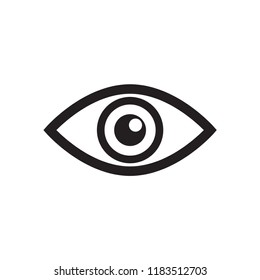 eye icon in trendy flat design 