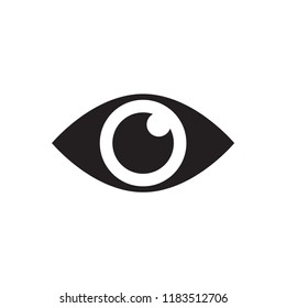 eye icon in trendy flat design 