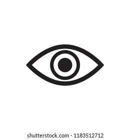 eye icon in trendy flat design 