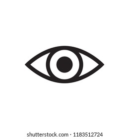 eye icon in trendy flat design 