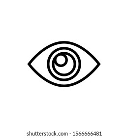 eye icon trendy flat design