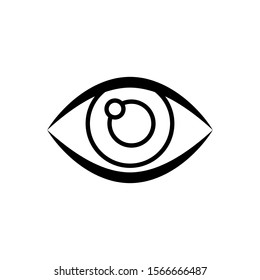 eye icon trendy flat design
