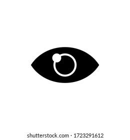 Eye icon in trendy flat design