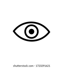 Eye icon in trendy flat design