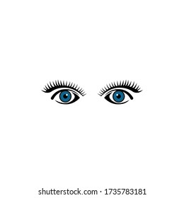 Eye Icon In Trendy Flat Design