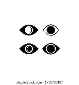 Eye Icon In Trendy Flat Design