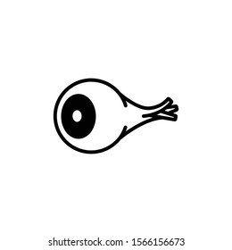 The eye icon in trendy flat style isolated on white background. Symbol for your web site design, logo, app, UI. Vector illustration, EPS