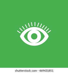 Eye icon in trendy flat style background, image jpg, vector eps, flat web, material icon, UI illustration