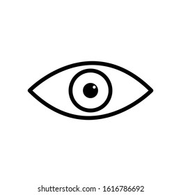 Eye icon in trendy outline style design. Vector graphic illustration. Suitable for website design, logo, app, and ui. EPS 10.
