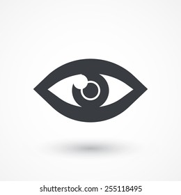 Eye Icon Ui Design Icon Flat Stock Vector (Royalty Free) 255118495 ...