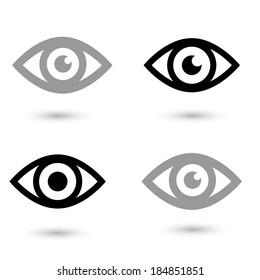 Eye icon vector 10
