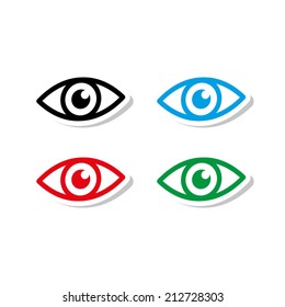 Eye Spiral Iridology Icon Simple Color Stock Illustration 1779908126