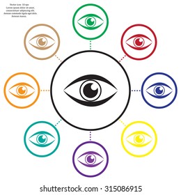 Eye icon - vector