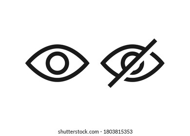 Eye icon vector - for app or web. color editable